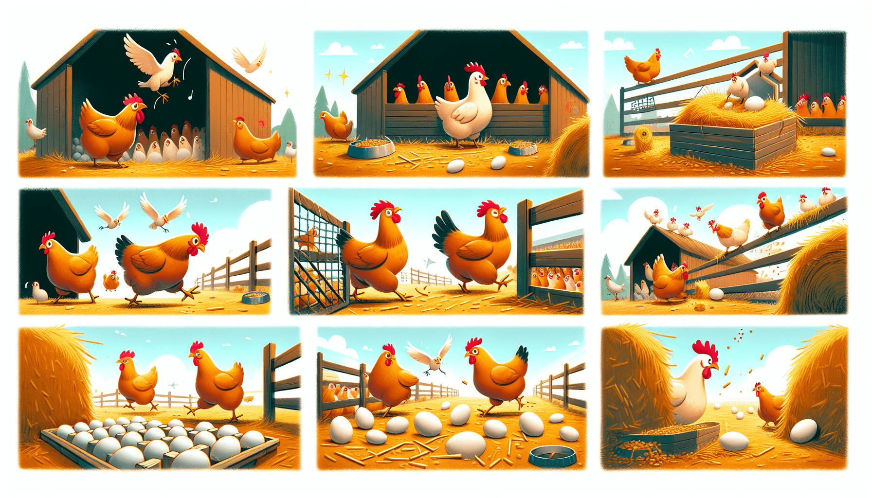 Chickens navigating farm obstacles in Chicken Road